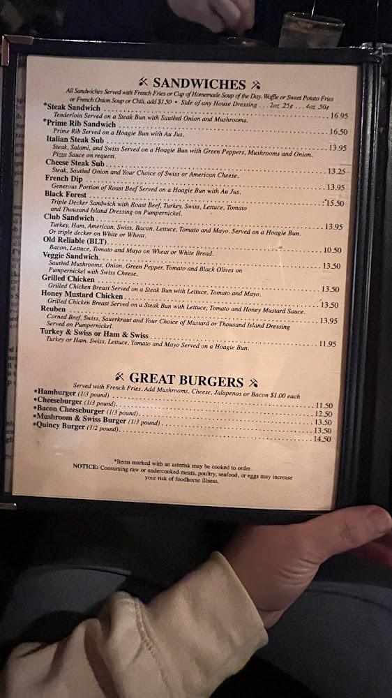 Quincy's Restaurant & Lounge Menu image 4